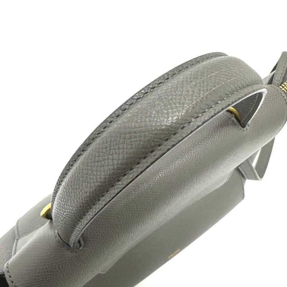 Auth CELINE 189153 logo Belt bag micro 2WAY Shoulder Bag Hand Bag Leather gray - Picture 9 of 16